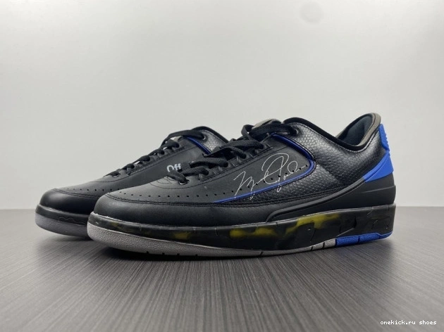Rep SP Low Retro DJ4375-004 Jordan 2 Off-White Blue Black 0613